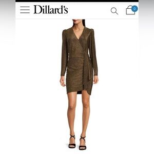 Alex Marie Dress, NYE Dress, Shimmer Dress, Short Length and Bronze Color